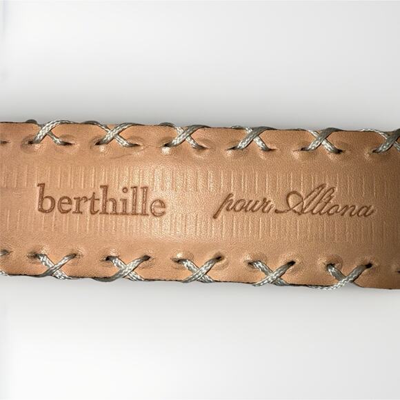 Berthille Cross Stitch Black Patent Leather Belt Luxury Hand Made In France 90 main image 9